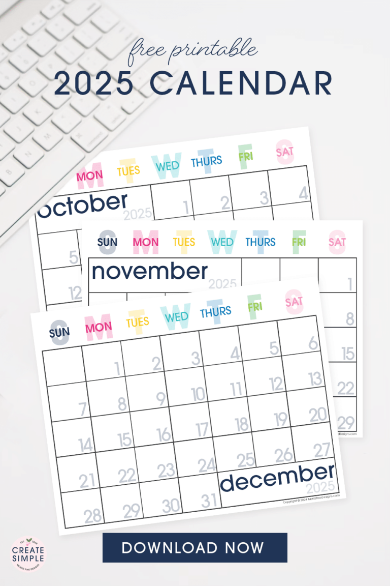 2025 Printable Calendar: The Ultimate Guide to Design, Customization, and Usage