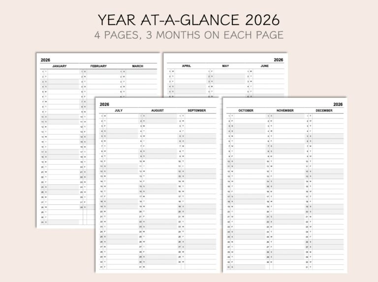 2026 Calendar Printable One Page: A Comprehensive Guide to Planning Your Year