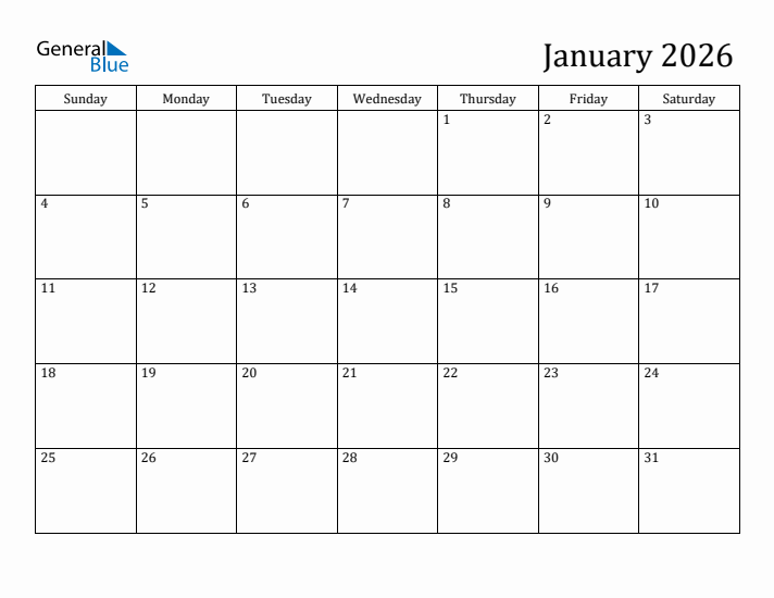 2026 January Calendar Printable: Your Essential Guide to a Well-Planned Month