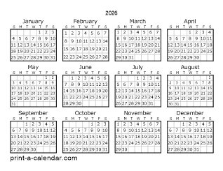 2026 Yearly Calendar Printable One Page: Your Ultimate Planning Companion