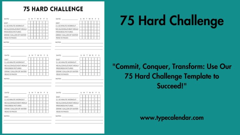 75 Hard Challenge Printable: A Comprehensive Guide to the Ultimate Mental and Physical Transformation