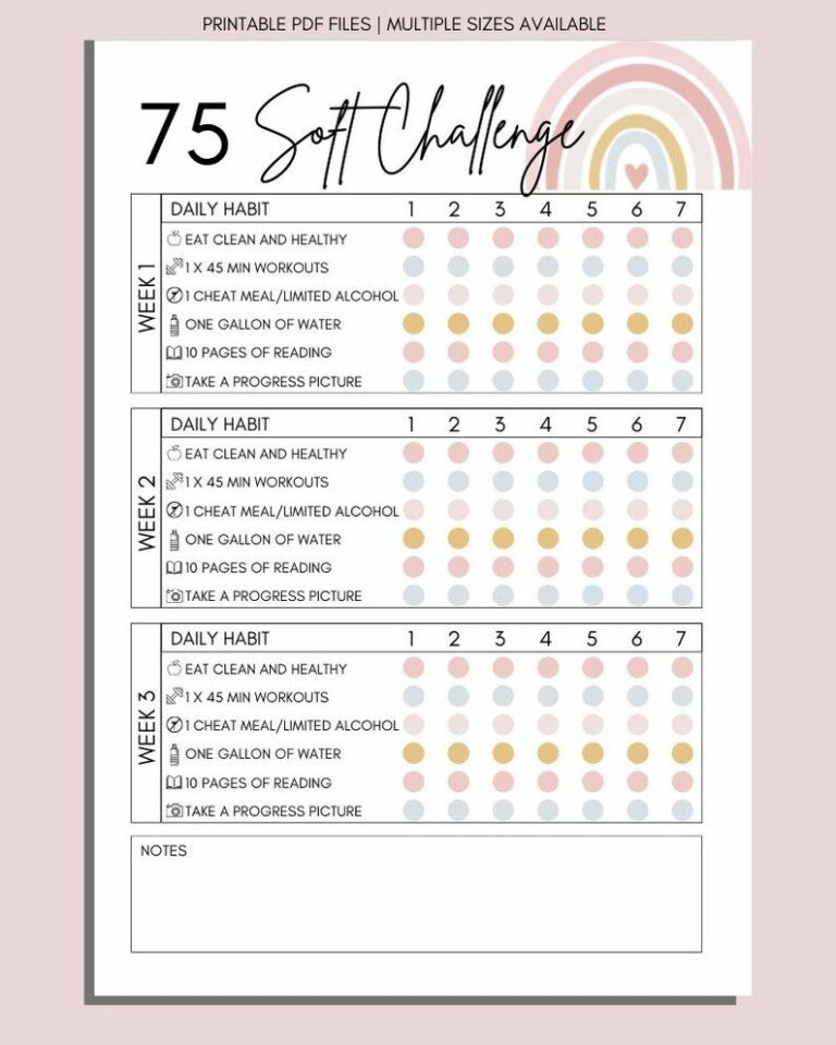 75 Soft Challenge Printable: A Comprehensive Guide to Transformation