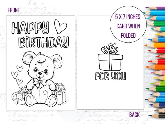 Birthday Card Printable To Color: Unleash Your Creativity and Personalize Your Celebrations