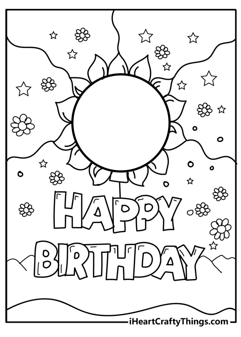 Birthday Cards Coloring Printable: A Fun and Creative Activity for Kids