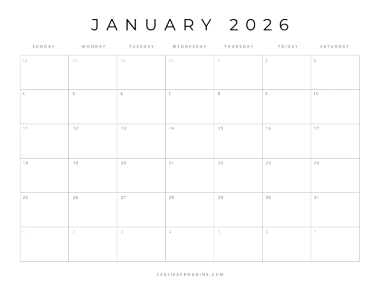 Calendar January 2026 Printable: Your Essential Guide to Staying Organized