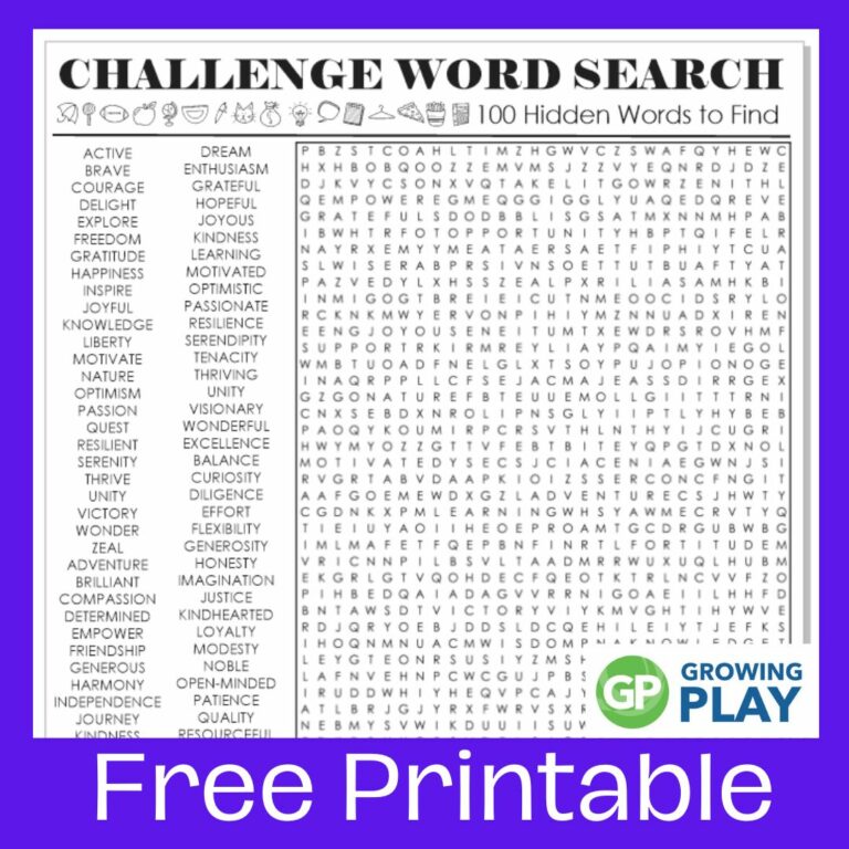 Challenging Word Search Printable: Unleash Your Puzzle-Solving Prowess