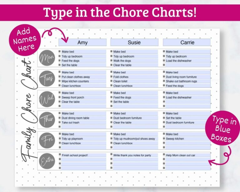 Chore Chart Free Printable: A Comprehensive Guide to Family Harmony