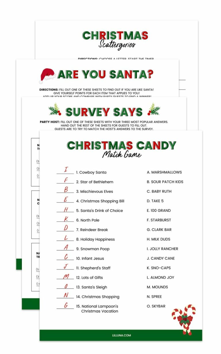 Christmas Games For Parties Printable: The Ultimate Guide to Unforgettable Holiday Fun