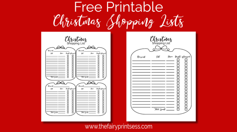 Christmas List Free Printable: Make Your Holiday Shopping Easy