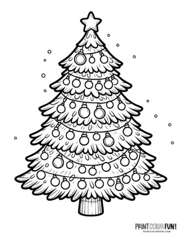 Christmas Tree Printable Coloring Pages: Festive Fun for All Ages