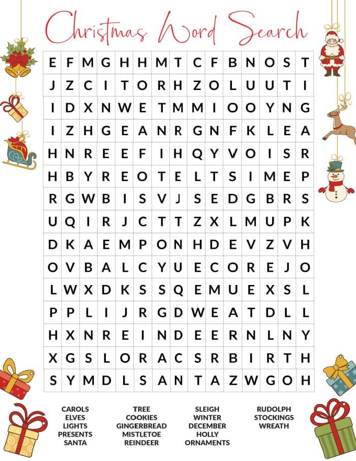 Christmas Word Search Puzzles Printable: A Festive Way to Learn and Engage