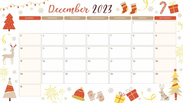 Create and Customize Your Own Free Printable Calendar for December