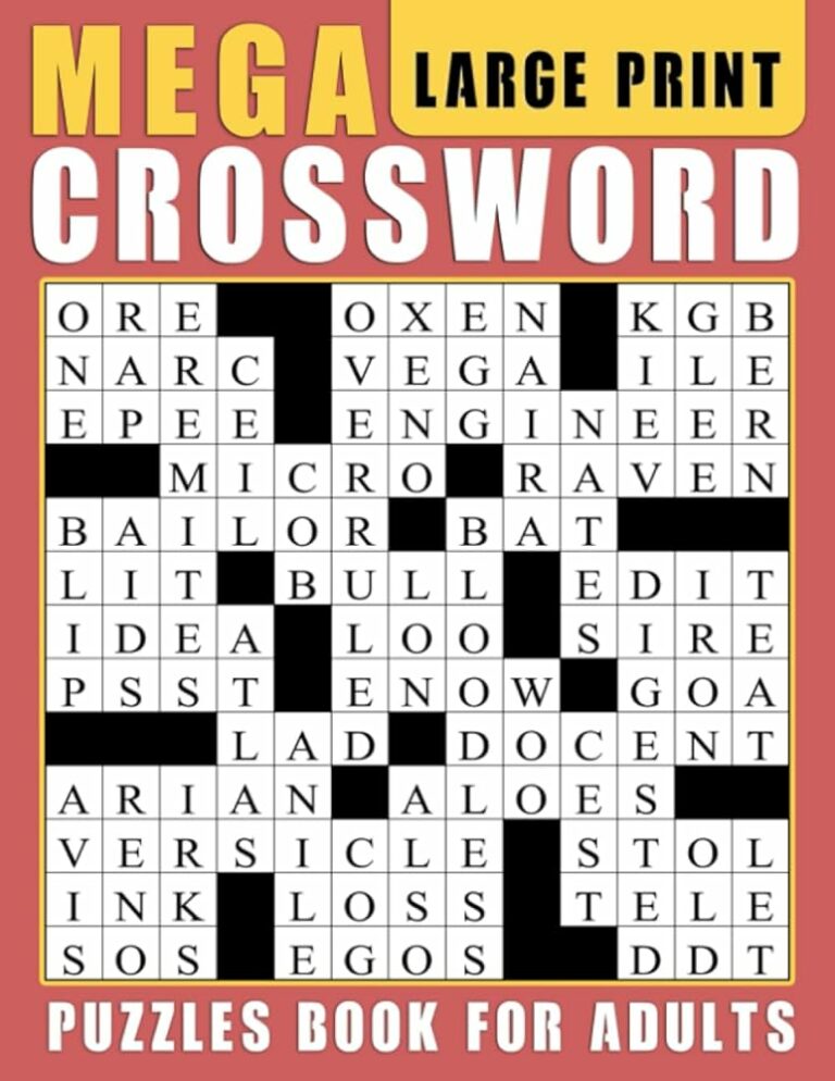 Crossword Puzzles Printable Adults: Engage Your Mind, Relax, and Have Fun