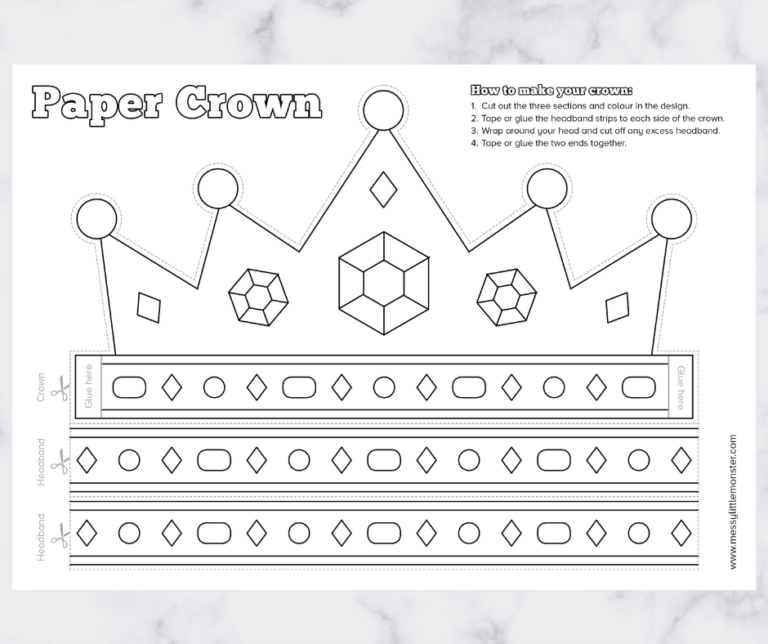 Crown Template Printable: Your Guide to Creating Regal Headpieces