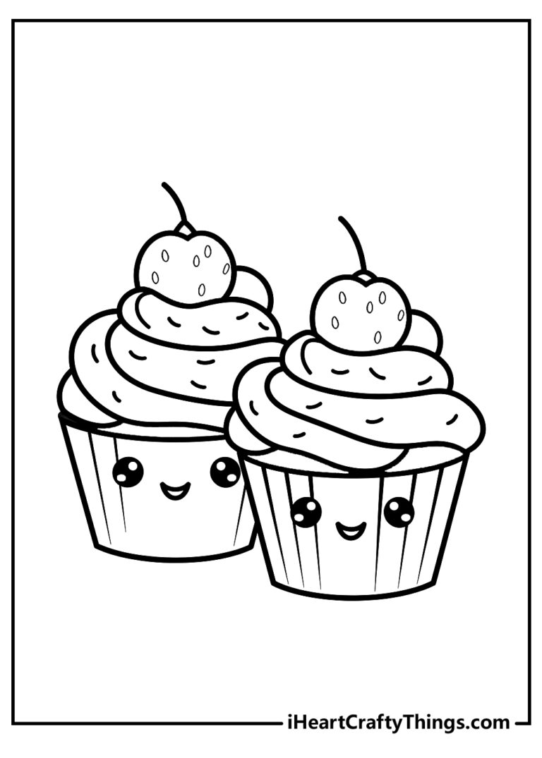 Cupcake Colouring Pages Printable: A Sweet Treat for Creative Minds