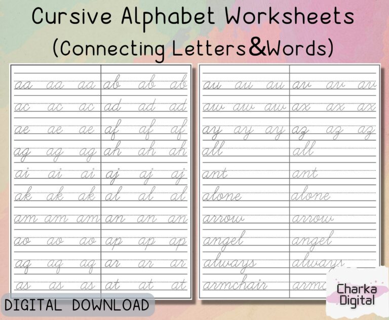 Cursive Letters Worksheets Printable: A Comprehensive Guide to Enhance Handwriting Skills