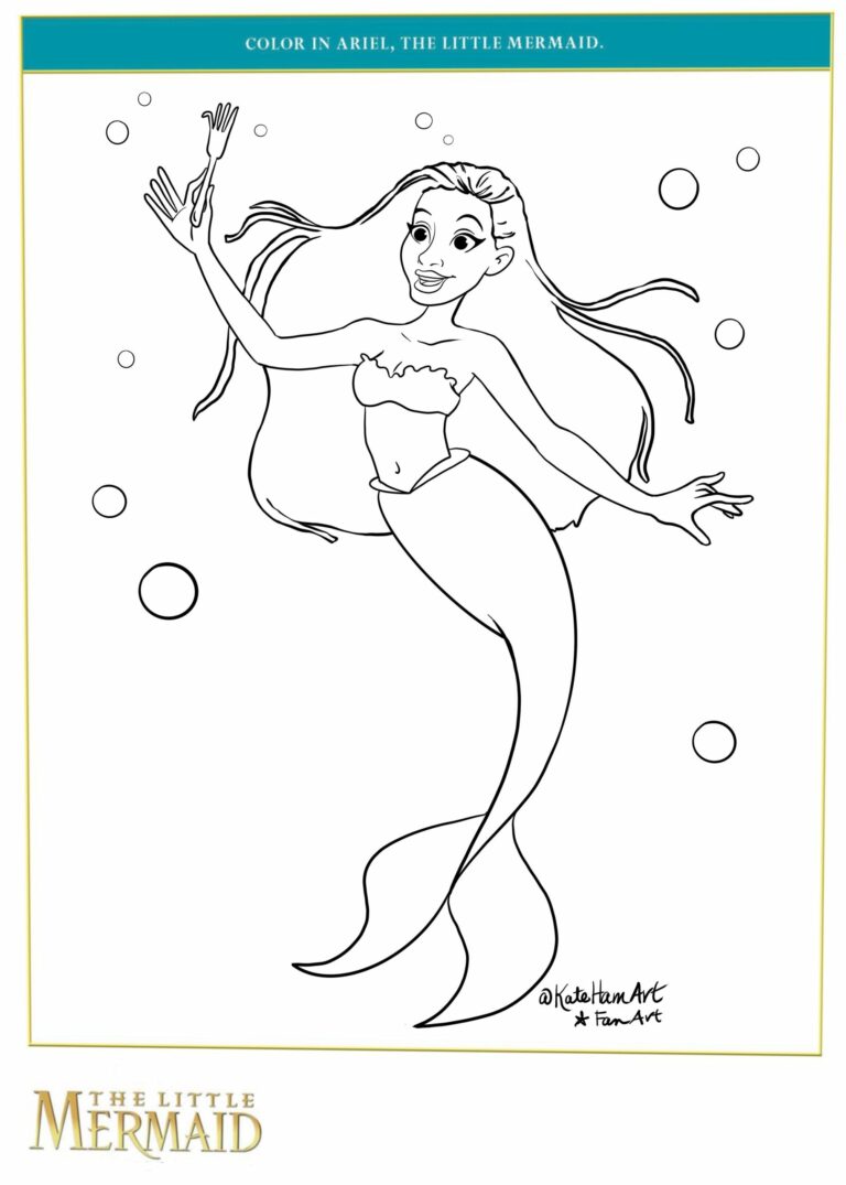 Dive into the Depths of Imagination: Ariel Printable Coloring Pages