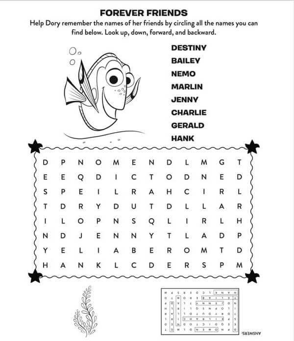 Dory Jeeny Charlie Printable: Adventure and Fun for All Ages