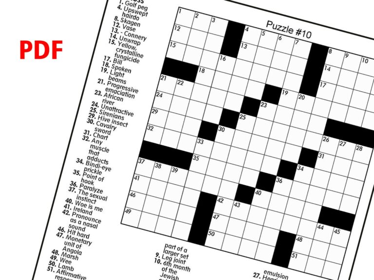 Easy Crosswords Printable: A Comprehensive Guide to Puzzle Perfection