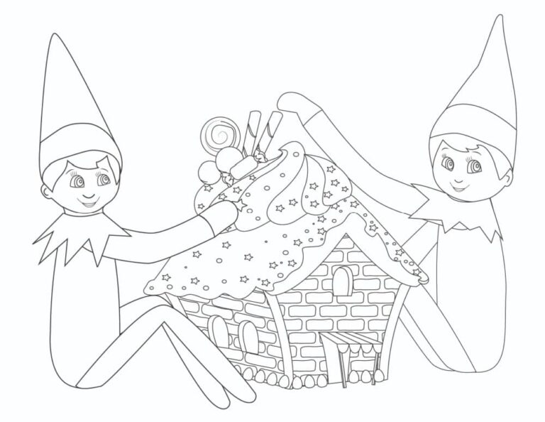 Elf On The Shelf Printable Coloring Pages: A Festive Treat for Kids