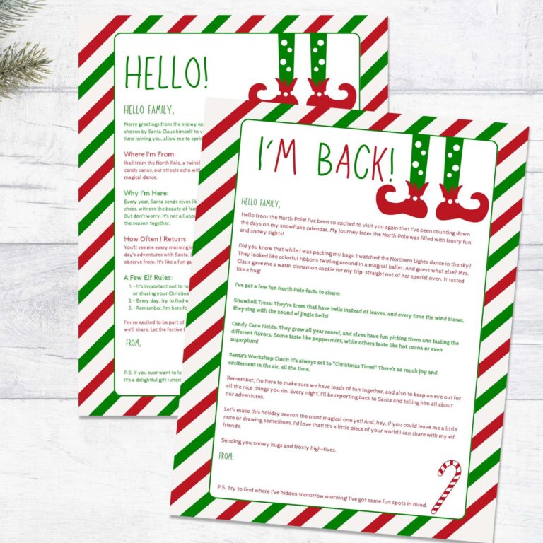 Elf On The Shelf Printable Letter: Enhancing the Holiday Magic