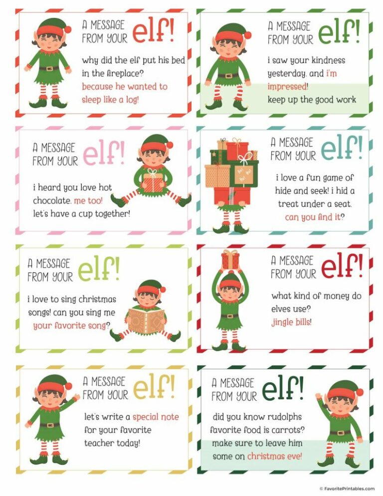 Elf On The Shelf Printable Notes: A Comprehensive Guide to Create Magical Christmas Memories