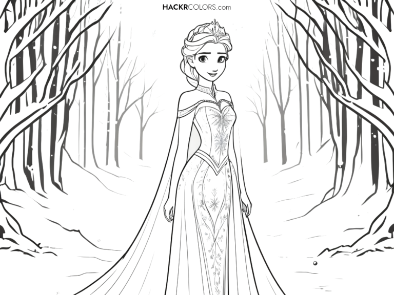 Elsa Coloring Pages Printable: Unleash Your Creativity with the Snow Queen