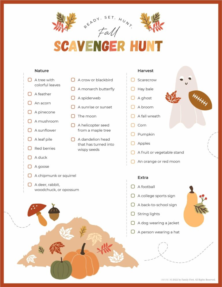 Fall Scavenger Hunt Printable: A Fun and Educational Activity for All Ages