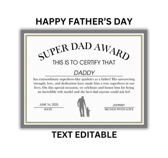 Father’s Day Printables: A Personalized Touch to Celebrate Dad