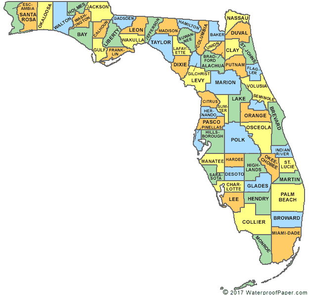 Florida County Map Printable: A Comprehensive Guide to Florida’s Counties