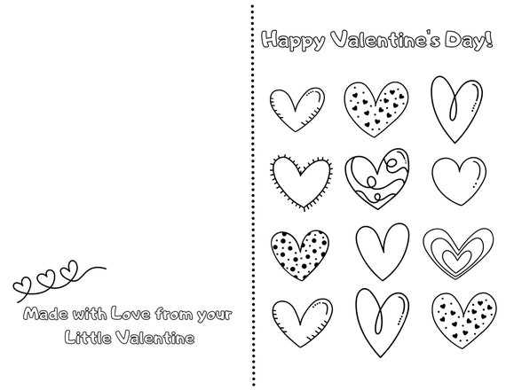 Foldable Printable Valentine’s Day Cards To Color: A Creative Way To Express Love