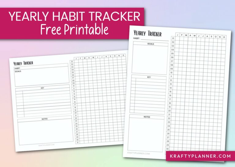 Free Habit Tracker Printable: Unlock Your Transformation Journey