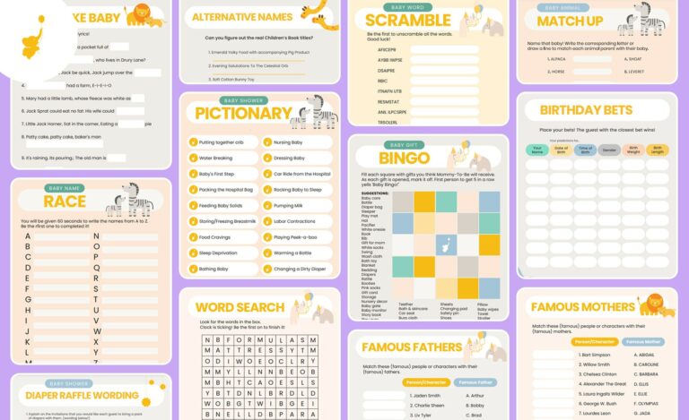 Free Printable Baby Shower Games: A Guide to Planning a Fun-Filled Celebration