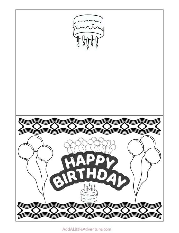 Free Printable Birthday Cards To Color: Creative and Personalized Greetings