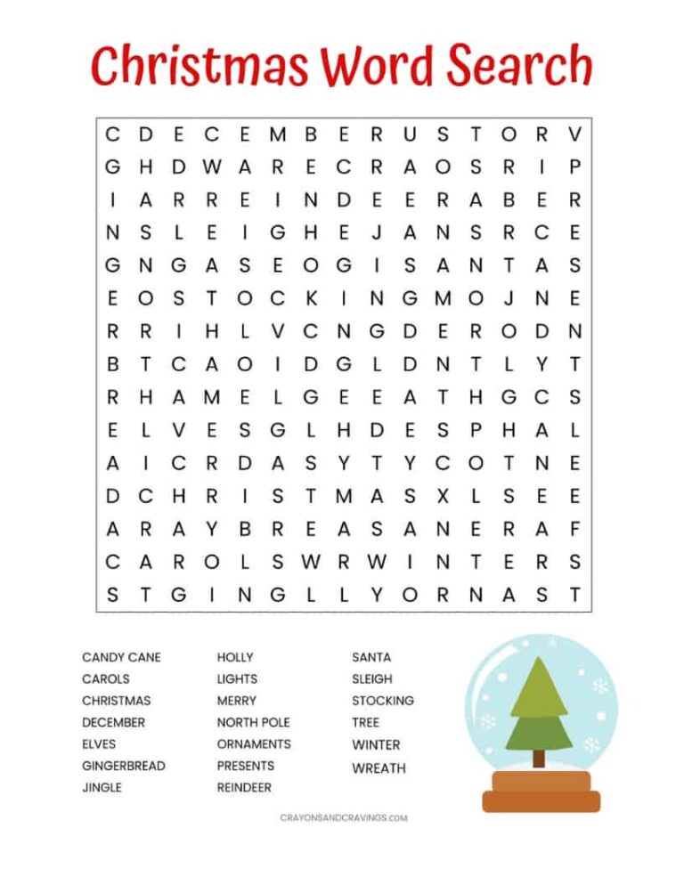 Free Printable Christmas Word Search: Festive Fun for All Ages