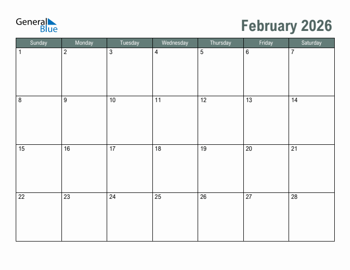 Free Printable February 2026 Calendar: Plan Your Month with Ease