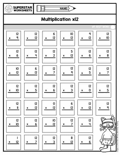 Free Printable Multiplication Worksheets 1 12: Enhance Multiplication Skills Effortlessly