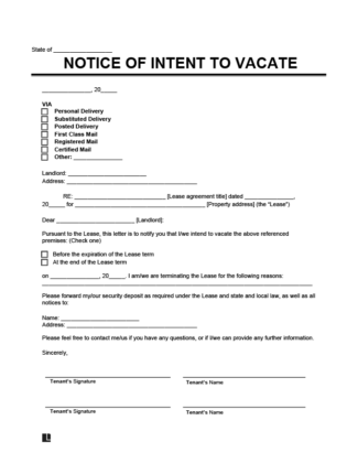 Free Printable Notice To Vacate: A Comprehensive Guide for Landlords