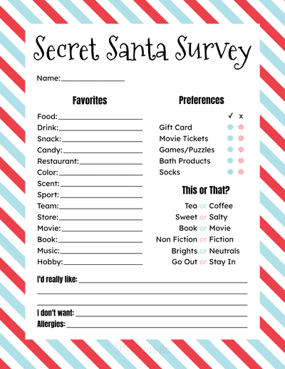 Free Printable Secret Santa Form: The Ultimate Guide to Effortless Gift Giving