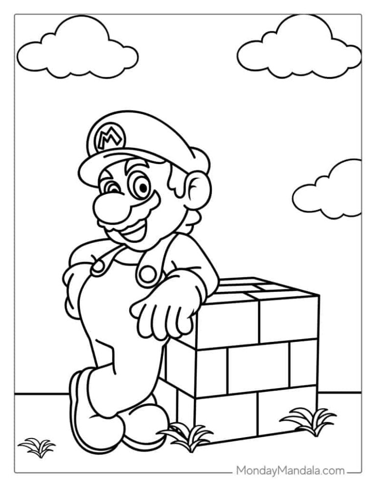 Free Printable Super Mario Coloring Pages for Kids and Adults