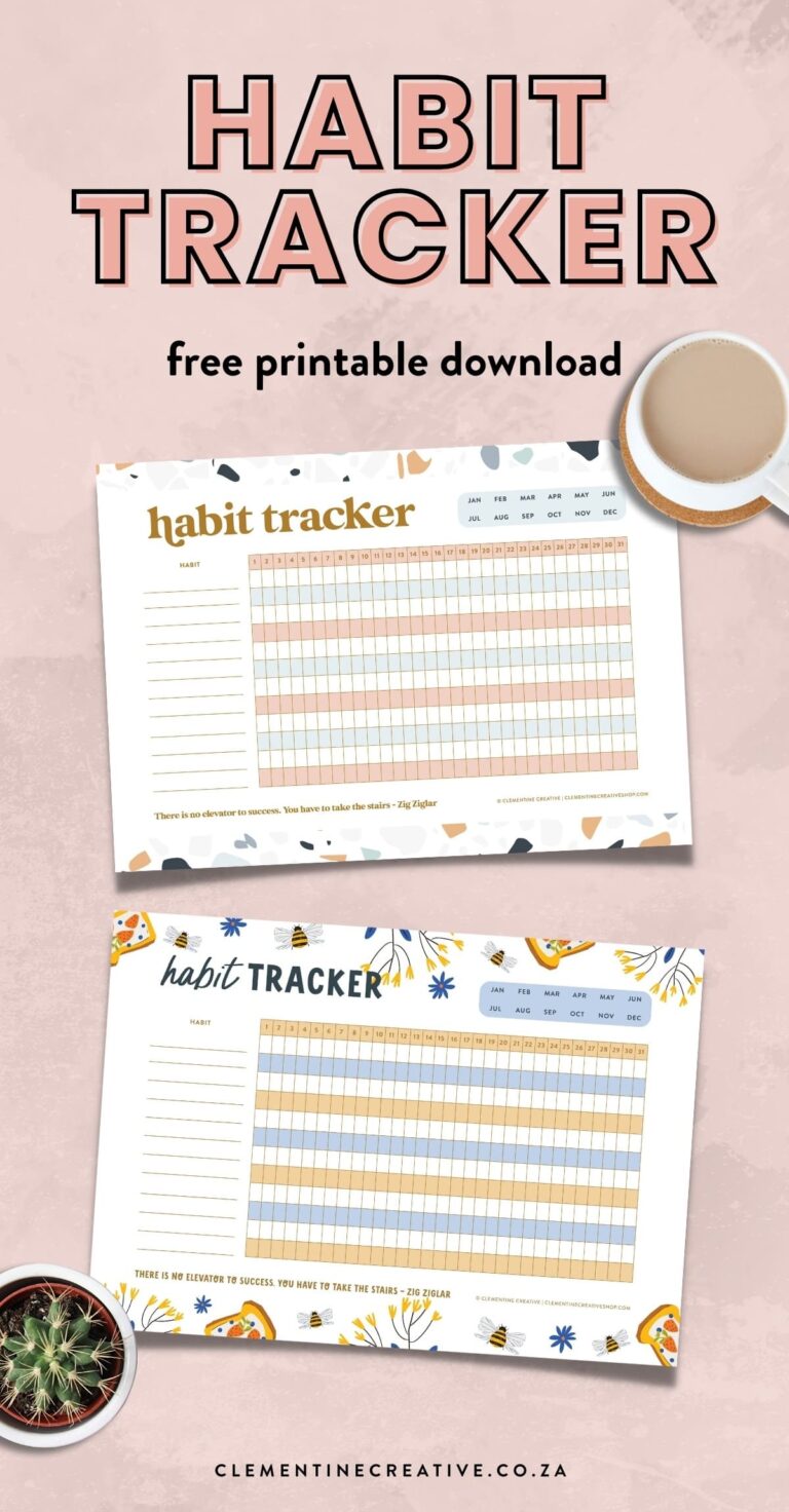 Habit Tracker Free Printable: Transform Your Routine, Achieve Your Goals