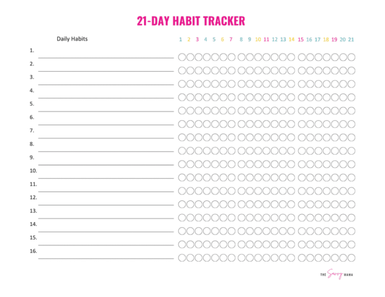 Habit Tracker Printable Free: Empowering Your Transformation