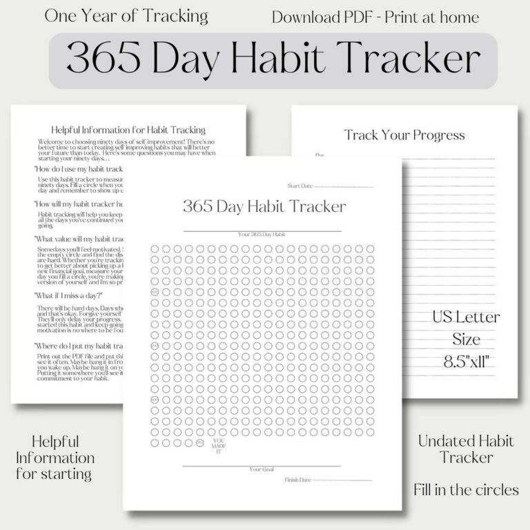 Habit Tracker Printable: Your Essential Guide to Self-Improvement