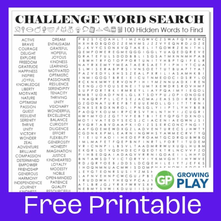 Hard Word Find Puzzles Printable: Engage Your Mind and Sharpen Your Skills