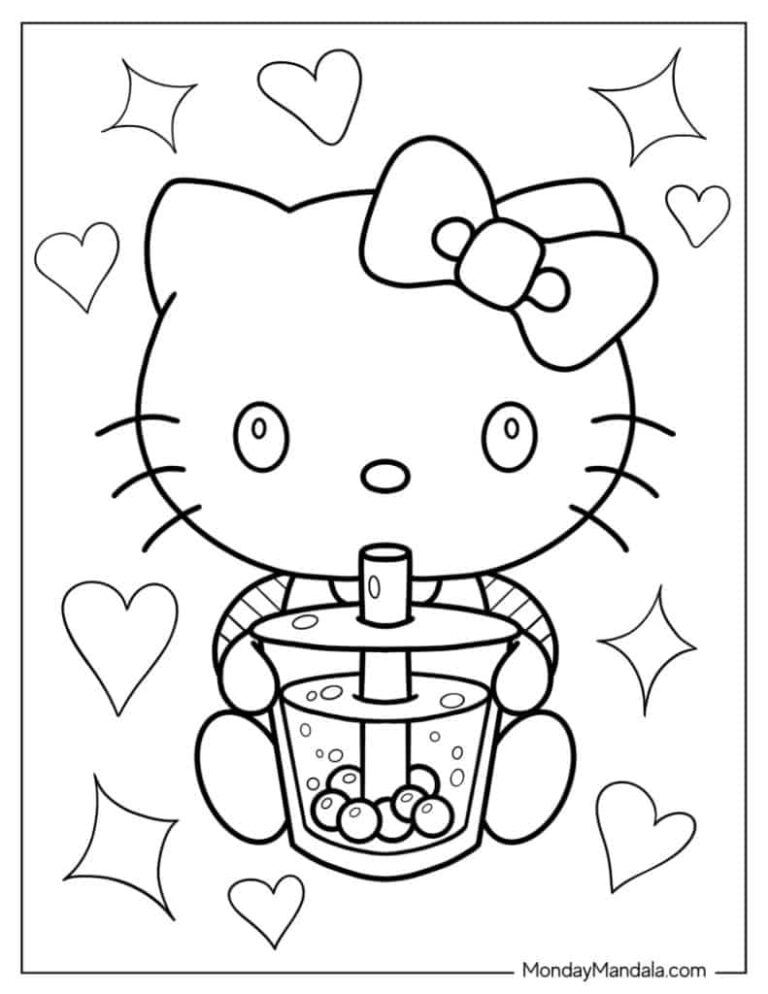 Hello Kitty Color Pages Printable: Creative Fun for Kids and Adults