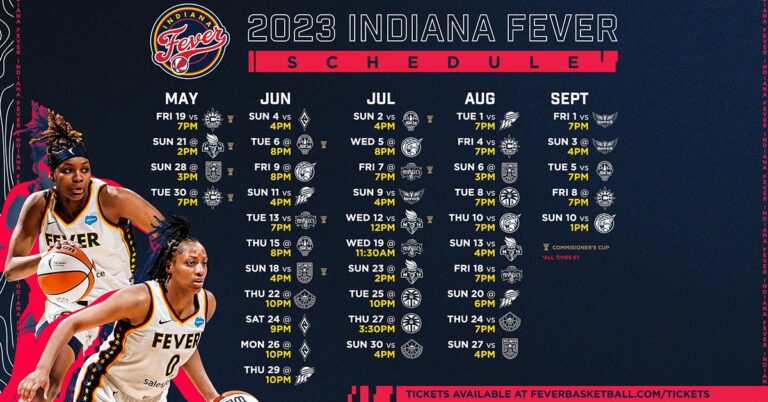 Indiana Fever Schedule 2026 Printable: Your Guide to the Season