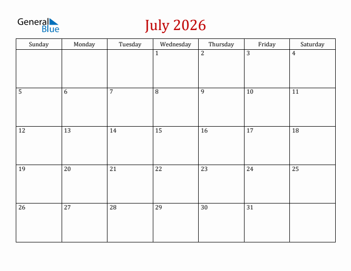 July 2026 Calendar Printable Pdf: Plan Your Month with Style and Efficiency