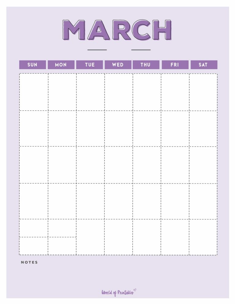 March Printable Calendar: A Versatile Tool for Organization, Promotion, and Creativity