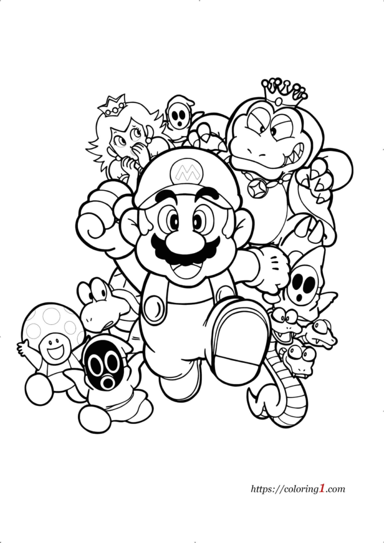 Mario Brothers Printable Coloring Sheets: A Creative Canvas for Kids and Adults