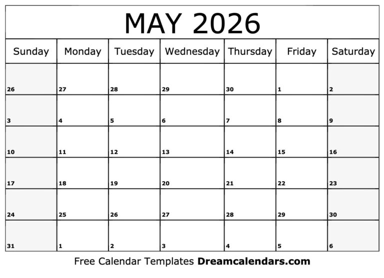 May 2026 Calendar Printable: Design, Features, and Uses